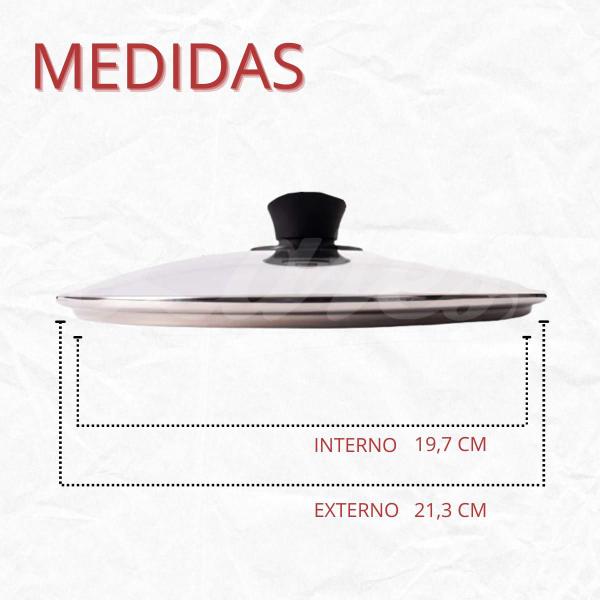 Tampa de vidro dasshaus para panela 20 cm avulsa - DASSHAUS Tampa De Vidro Panela Frigideira Cozinha Tampa Imagem de Tampa de vidro dasshaus para panela 20 cm avulsa