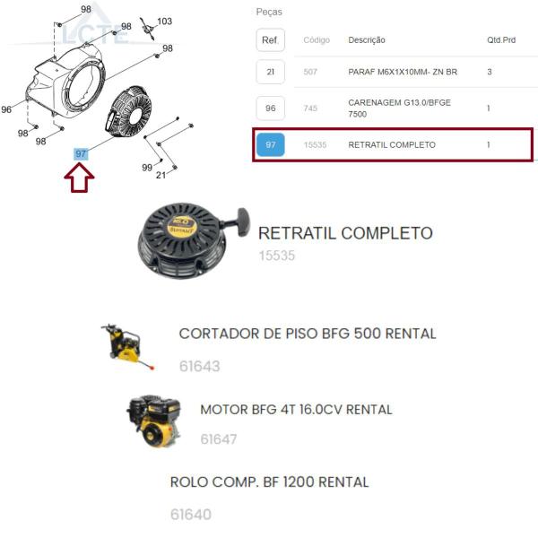 Imagem de Tampa Do Motor C/ Puxador P/ Rolo Compactador Bf 1200 Rental