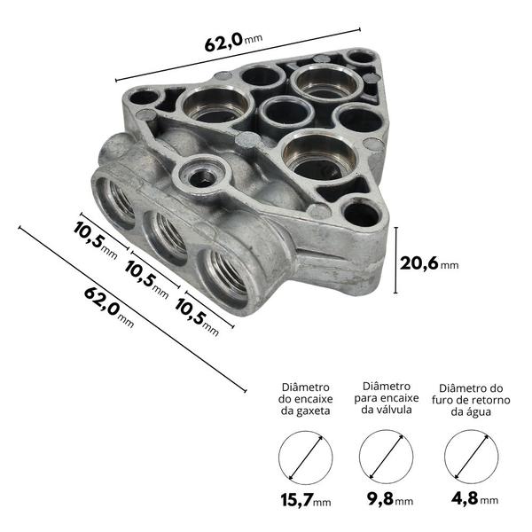 Imagem de Tampa Frontal Cabeçote Compatível com Lavajato WAP WL2660 Turbo FW009596