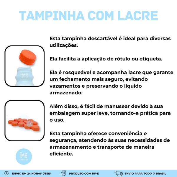 Imagem de Tampa Laranja 38mm Com Lacre Para Garrafinha - 25 Unidades