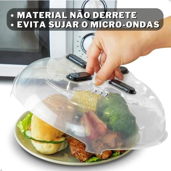 Imagem de Tampa Magnética Forno Protetora De Alimentos Para Microondas Bpa Free Protetor Pratos