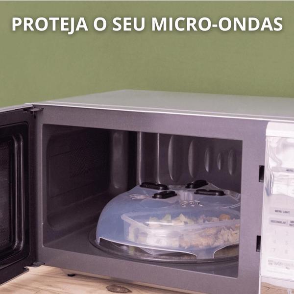 Imagem de Tampa Para Microondas Protetor Magnético Proteção Alimentos Transparente Anti Sujeira Comida Micro Ondas Cozinha Alimento Pratos 