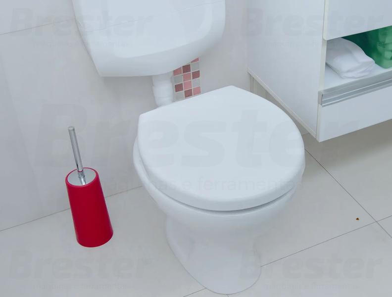 Imagem de Tampa Para Privada Vaso Sanitário Assento Com Fechamento Suave Oval Branco Astra