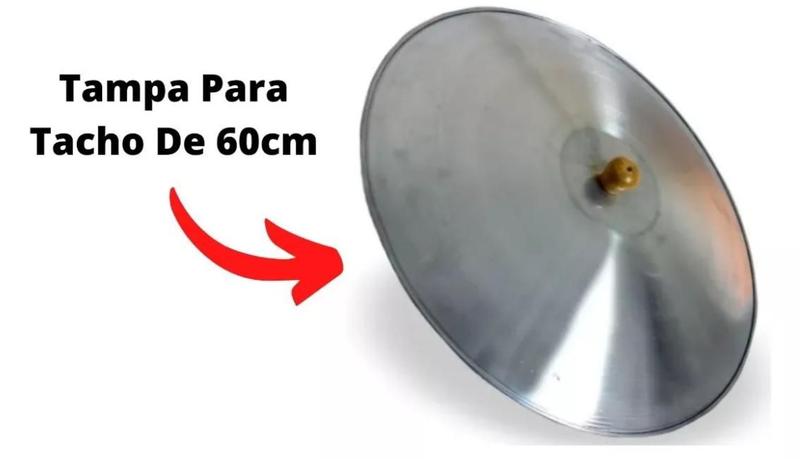 Imagem de Tampa Para Tacho Disco De Arado Paella Wok 55 cm Em Alumínio