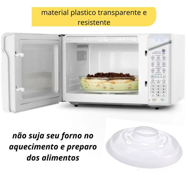 Imagem de Tampa Protetora Alimentos Microondas Prato Cozinha Comida