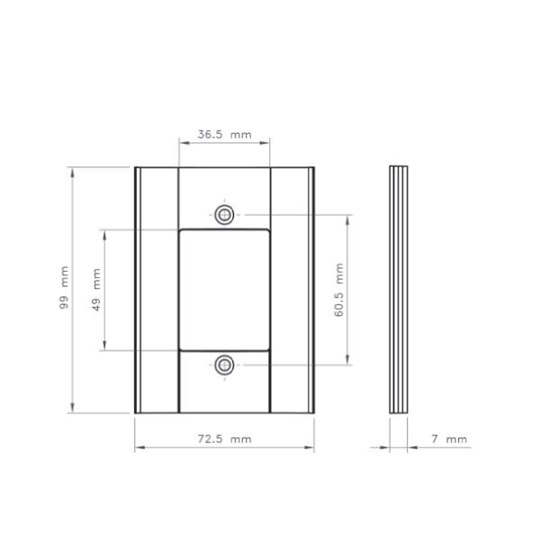 Imagem de Tampa PVC Para Condulete 3/4" 2 Postos RJ11 Cinza TRAMONTINA