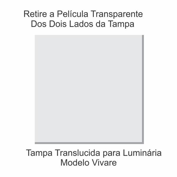 Imagem de Tampa Quadrada 25cm Branco P/ Lustre Tampa Luminaria 2x25x25cm Tp-6004