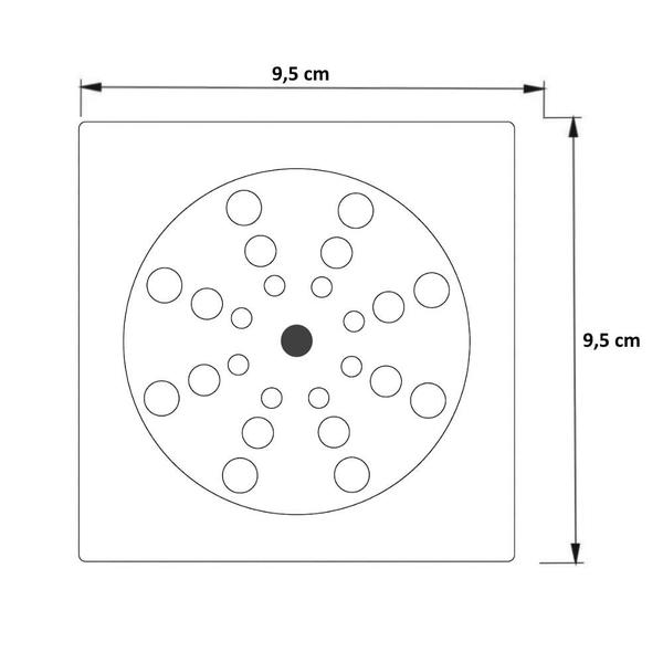 Imagem de Tampa Ralo Grelha Quadrado 10x10cm Inox Função  Abre / Fecha