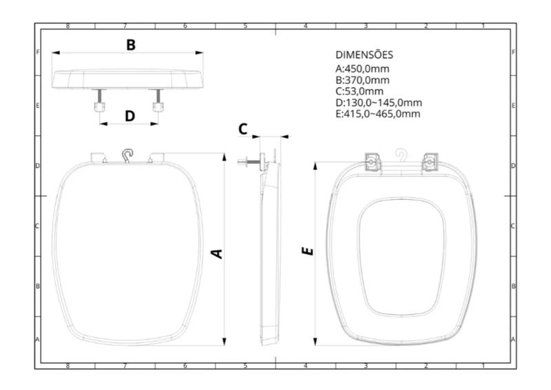 Imagem de Tampa Sanitária Para Banheiro Plus Prímula Bege Biscuit Com Dimensão De 450,0 x 370 x 53,mm