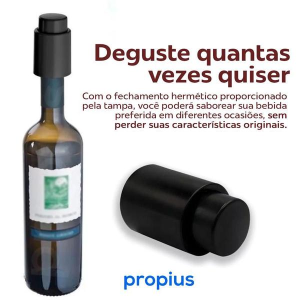 Imagem de Tampa Seladora A Vácuo Plástico Garrafa Vinho Espumante Portátil Manual Vedação Preservação Rolha