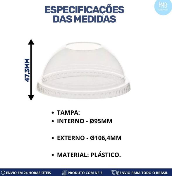 Tampa Sem Furo Para Pipoca, Algodão Doce - 30 Unidades - Embanet Comercio De Embalagens Imagem de Tampa Sem Furo Para Pipoca, Algodão Doce - 30 Unidades