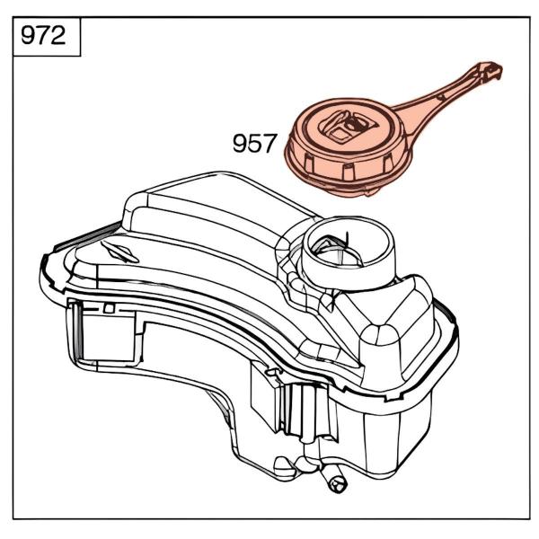 Imagem de Tampa Tanque Combustível 9p702 Motor Briggs stratton