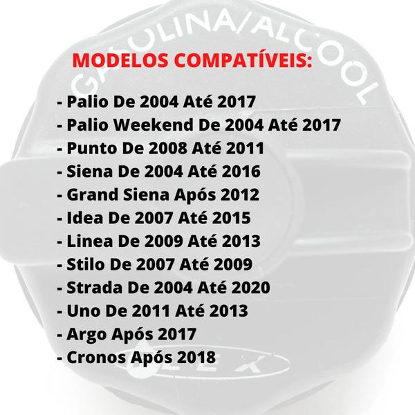 Imagem de Tampa Tanque De Combustivel Vedada Sem Chave - FIAT Grand Siena Após 2012 - Argo Após 2017 - Cronos Após 2018 - Palio G1 G2 Após 2004