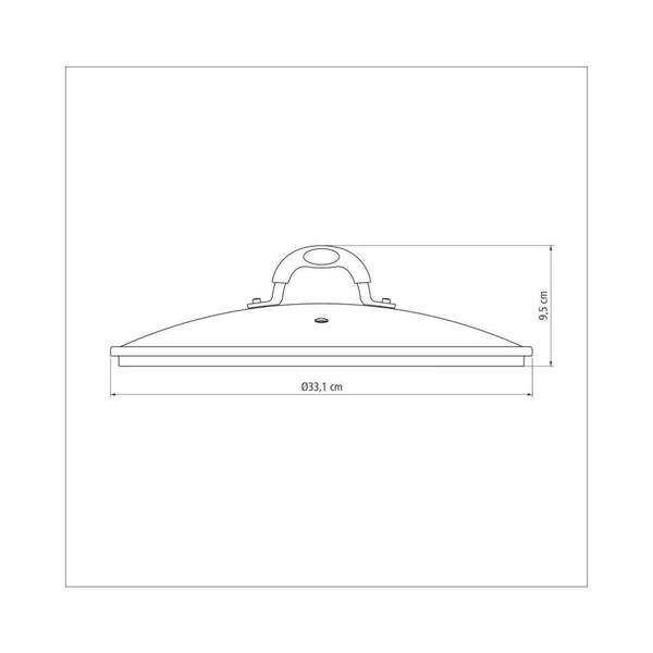 Imagem de Tampa Tramontina 32cm Mônaco Vidro Temperado Com Pegador
