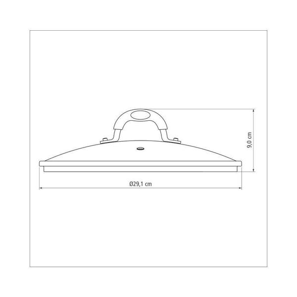 Imagem de Tampa Tramontina Mônaco Vidro Temperado Com Pegador 28Cm