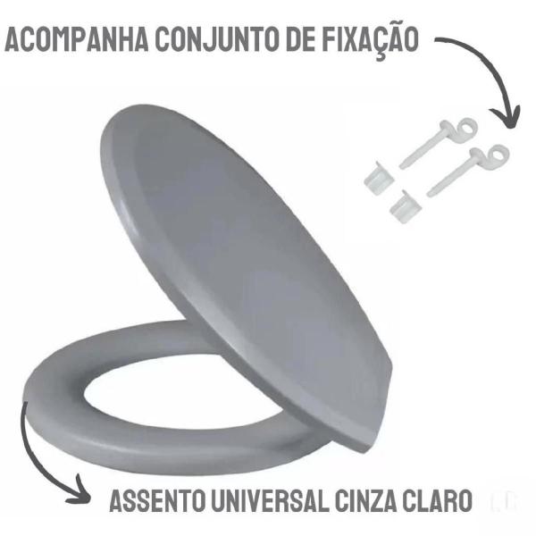 Imagem de Tampa Vaso Assento Sanitario Universal Almofadado Oval Banheiro Material Durável Casa