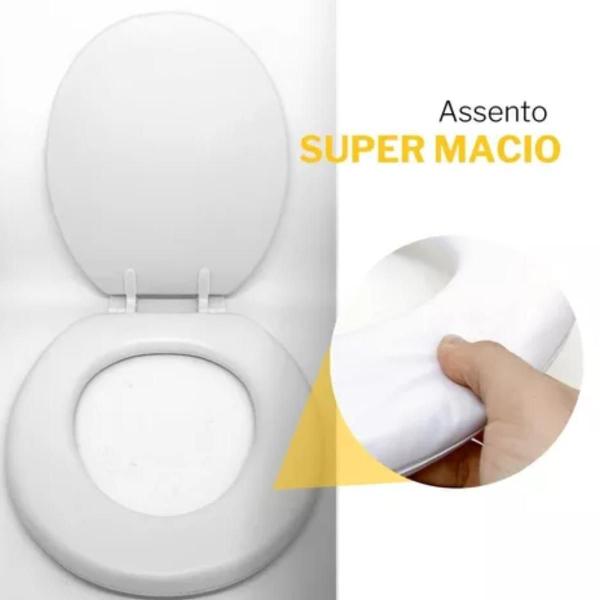 Tampa Vaso Assento Sanitario Universal Almofadado Oval Para Banheiro Material Durável Casa - Meckmotors Imagem de Tampa Vaso Assento Sanitario Universal Almofadado Oval Para Banheiro Material Durável Casa