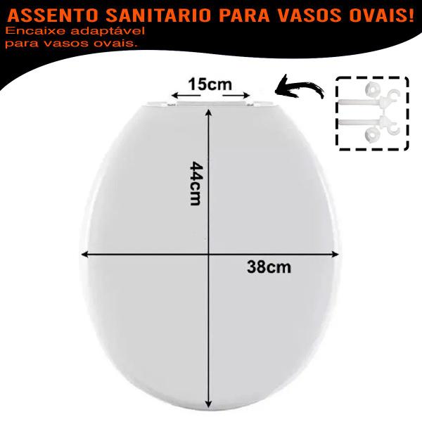 Imagem de Tampa Vaso Sanitario Assento Sanitario Tigre Max Plena Branco