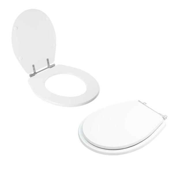 Imagem de Tampa Vaso Sanitário Madeira Laqueada Avalon Branco para bacia Ideal Standard