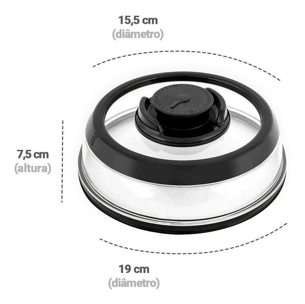 Tampa Vedadora À Vácuo 19cm P/ Alimentos - Clink Imagem de Tampa Vedadora À Vácuo 19cm P/ Alimentos - Clink