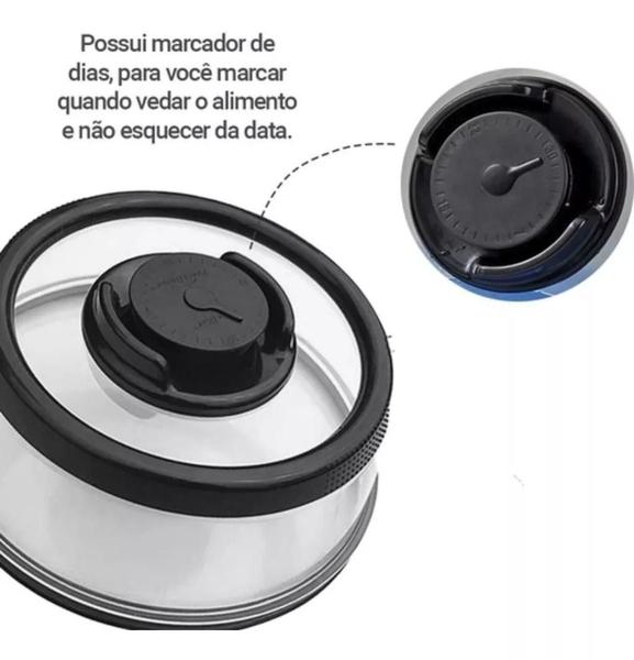 Tampa Vedadora À Vácuo 19cm P/ Alimentos - Clink Imagem de Tampa Vedadora À Vácuo 19cm P/ Alimentos - Clink