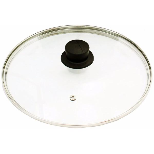 Tampa vidro temperado avulsa 28/29 cm e de 32/33 cm para panelas frigideiras - OkayShop Imagem de Tampa vidro temperado avulsa 28/29 cm e de 32/33 cm para panelas frigideiras