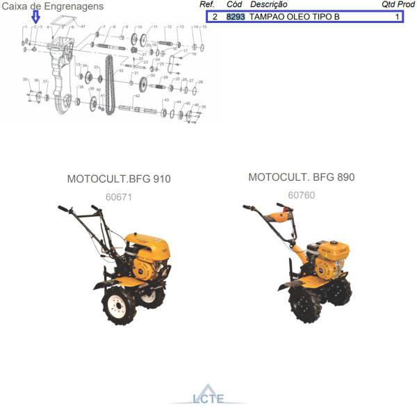 Imagem de Tampão Óleo Tipo B Do Motocultivador BFG 900 H Buffalo