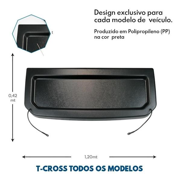 Imagem de Tampão Porta Malas Bagageiro Vw T-Cross Todos Preto