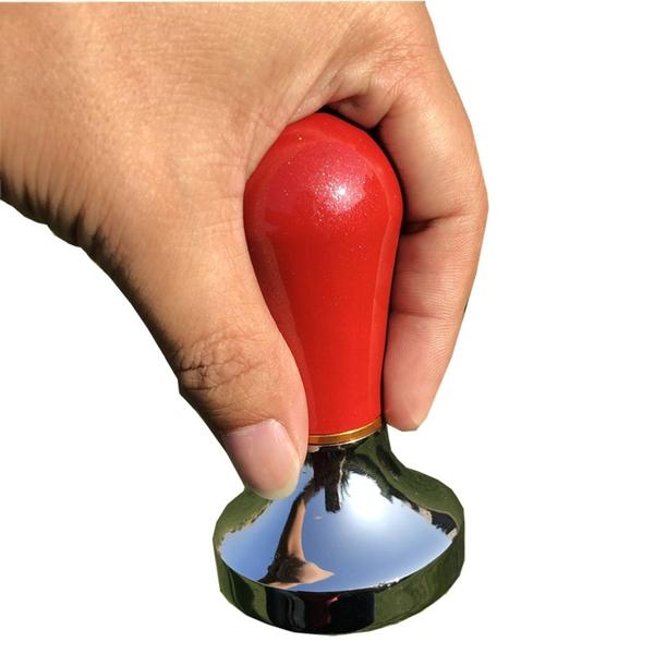 Imagem de Tamper Compactador De Café Expresso Alumínio 57 Mm Vermelho