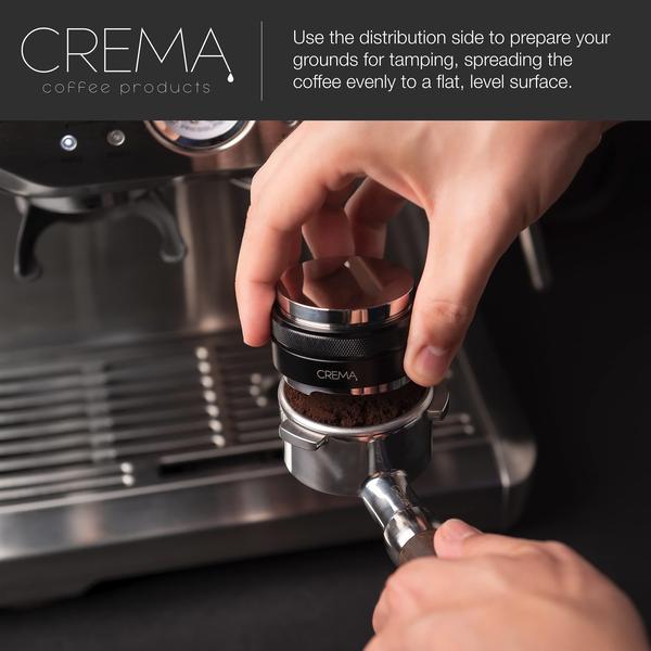 Imagem de Tamper e distribuidor de café 54 mm CREMA Silver para Breville