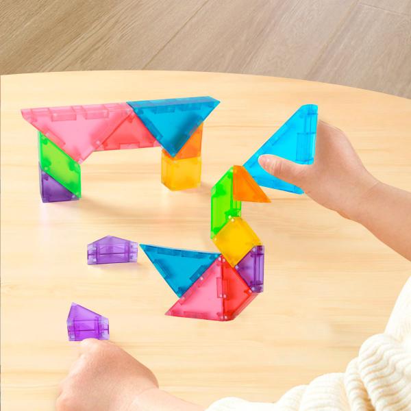 Imagem de Tangram Blocos De Montar Magnético Brinquedo Educativo Infantil Jogo Formas Geometricas Escolar Pedagógico