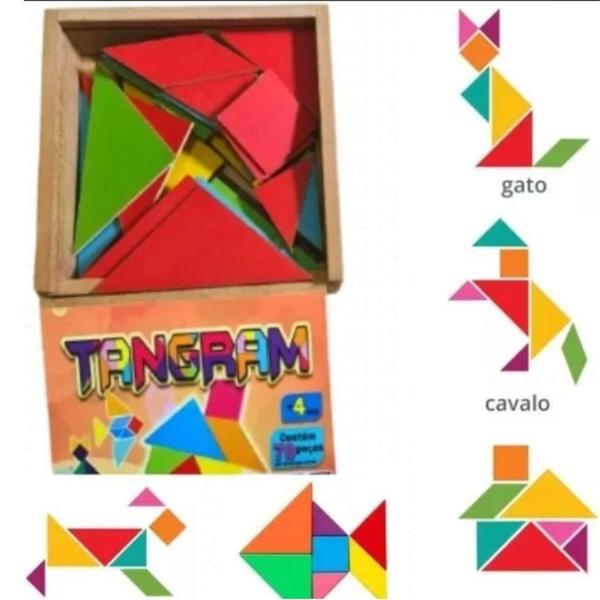 Imagem de Tangram Brinquedo Educativo Em Madeira