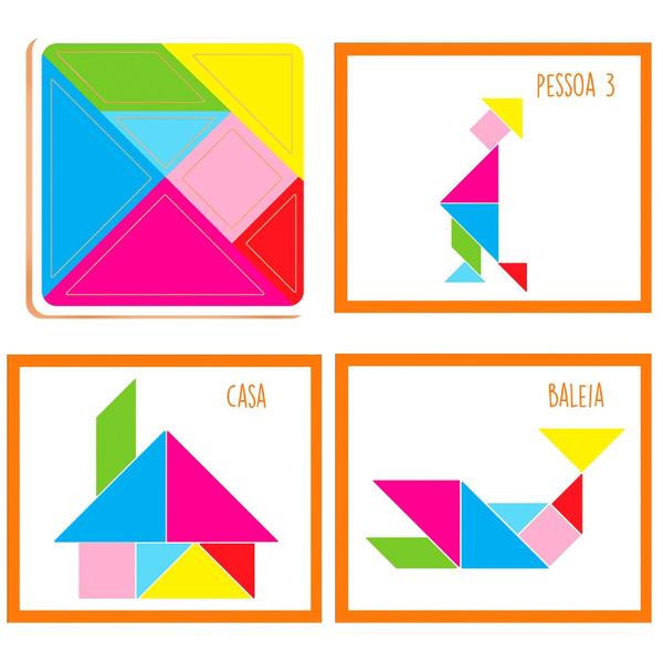 Tangram Brinquedo Educativo Pedagógico 7 Peças Em Madeira Nig Brinquedos Imagem de Tangram Brinquedo Educativo Pedagógico 7 Peças Em Madeira Nig Brinquedos