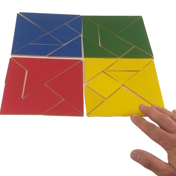 Imagem de Tangram Em Madeira 10 Jogos 70 Peças JottPlay