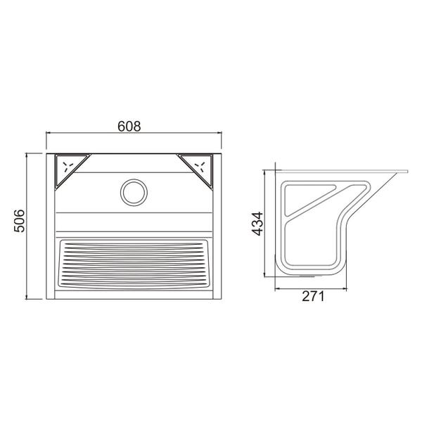 Imagem de Tanque Avulso 500 Super com Suporte 60,8x50,6x43,4cm 68 Litros GhelPlus