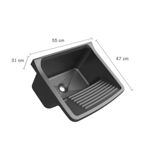 Imagem de Tanque Com Gabinete ABS Cuba Astra PP Esfregador Frontal 34L Stilofibras Ref.Eco002