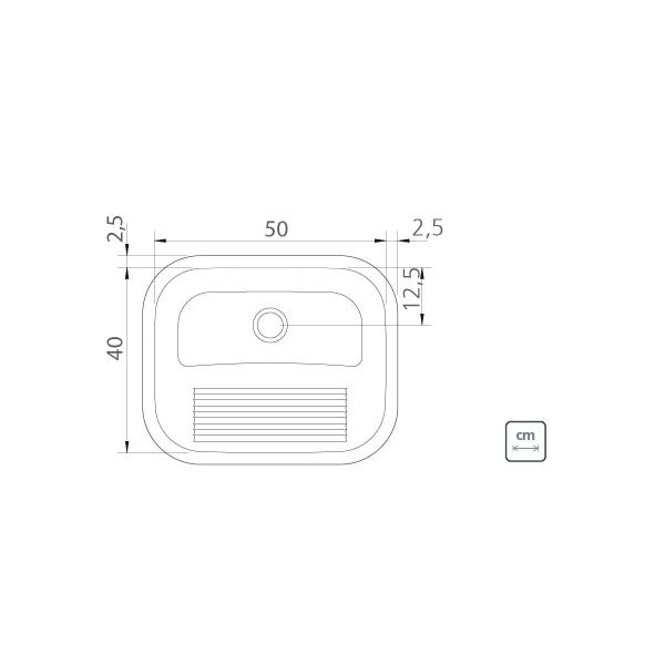 Imagem de Tanque De Encaixe  Hera 30 L Em Aço Inox Acetinado 50x40 Cm - Tramontina