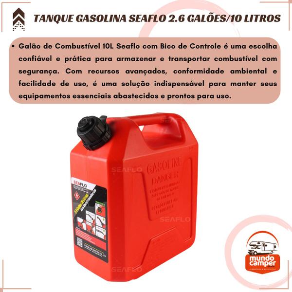 Imagem de Tanque de Gasolina Seaflo 5 Litros Vermelho C/Bico