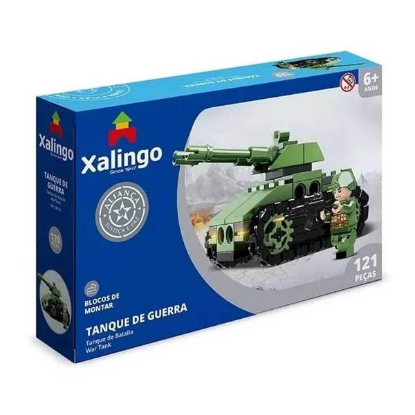 Imagem de Tanque De Guerra Aliança Justiça e Paz 121 Peças Xalingo - Blocos de Montar Compatível Lego