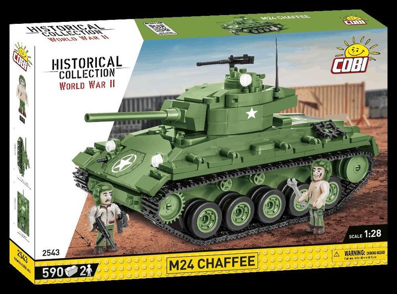 Tanque de Guerra Americano M24 Chaffee - Blocos de Montar 590 Peças - World War II - COBI Imagem de Tanque de Guerra Americano M24 Chaffee - Blocos de Montar 590 Peças - World War II - COBI