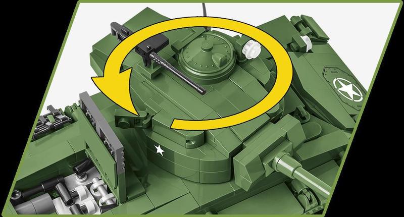 Tanque de Guerra Americano M24 Chaffee - Blocos de Montar 590 Peças - World War II - COBI Imagem de Tanque de Guerra Americano M24 Chaffee - Blocos de Montar 590 Peças - World War II - COBI