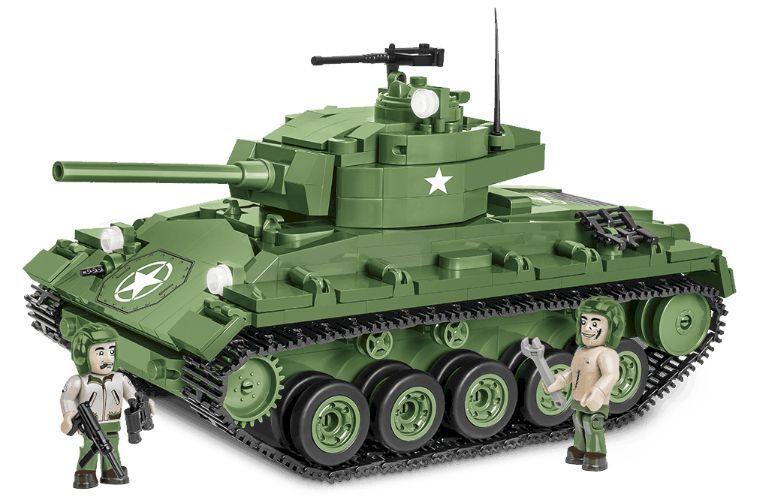Tanque de Guerra Americano M24 Chaffee - Blocos de Montar 590 Peças - World War II - COBI Imagem de Tanque de Guerra Americano M24 Chaffee - Blocos de Montar 590 Peças - World War II - COBI
