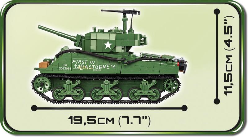 Tanque de Guerra Americano Sherman M4A3E2 Jumbo - Blocos de Montar 720 Peças - World War II - COBI Imagem de Tanque de Guerra Americano Sherman M4A3E2 Jumbo - Blocos de Montar 720 Peças - World War II - COBI