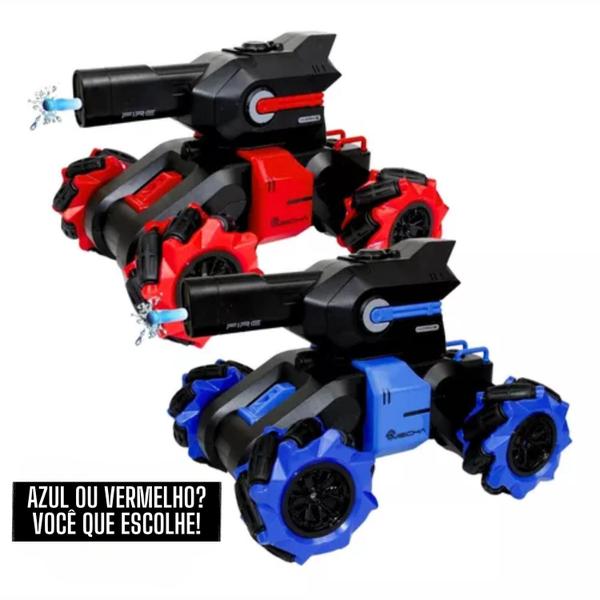 Imagem de Tanque de Guerra de Bolinha de Gel de Brinquedo com Controle Remoto Azul