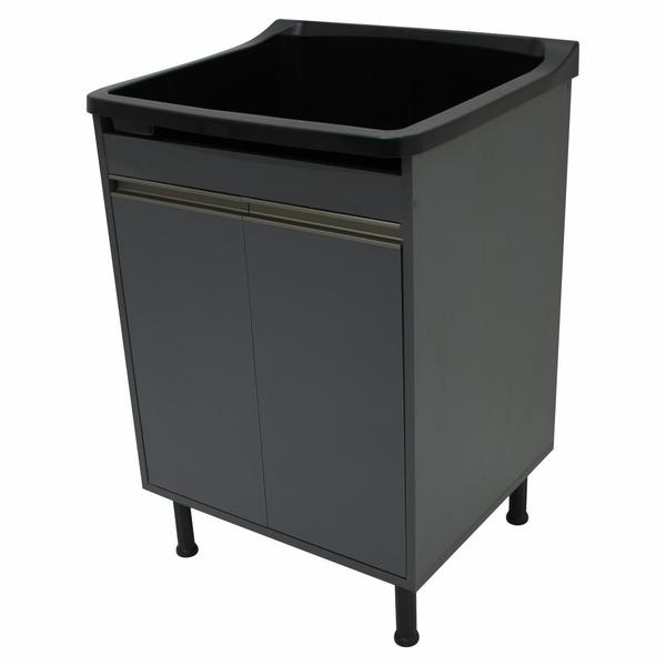 Tanque De Lavanderia Gabinete 100% MDF Com Sifão e Válvula - BELLI MÓVEIS Imagem de Tanque De Lavanderia Gabinete 100% MDF Com Sifão e Válvula