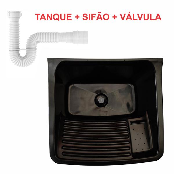 Tanque De Lavanderia Gabinete 100% MDF Com Sifão e Válvula - BELLI MÓVEIS Imagem de Tanque De Lavanderia Gabinete 100% MDF Com Sifão e Válvula