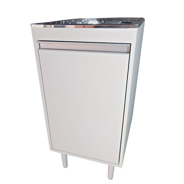 Imagem de Tanque de lavanderia Inox 30L Com Gabinete MDF 44cm