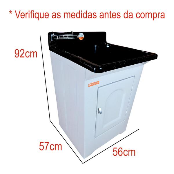 Tanque De Lavar Roupa em Fibra 40L Com Gabinete ABS Incluso Torneira de Mesa - Stilofibras Imagem de Tanque De Lavar Roupa em Fibra 40L Com Gabinete ABS Incluso Torneira de Mesa