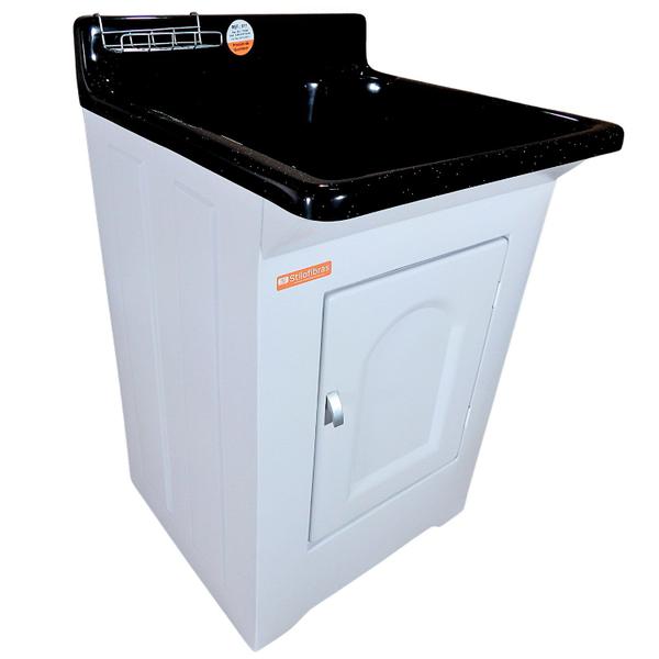 Tanque De Lavar Roupa em Fibra 40L Com Gabinete ABS Incluso Torneira de Mesa - Stilofibras Imagem de Tanque De Lavar Roupa em Fibra 40L Com Gabinete ABS Incluso Torneira de Mesa