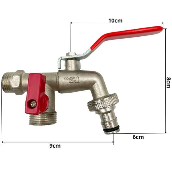 Imagem de Tanque De Plástico 40L Branco + Torneira Duas Saídas + Sifão